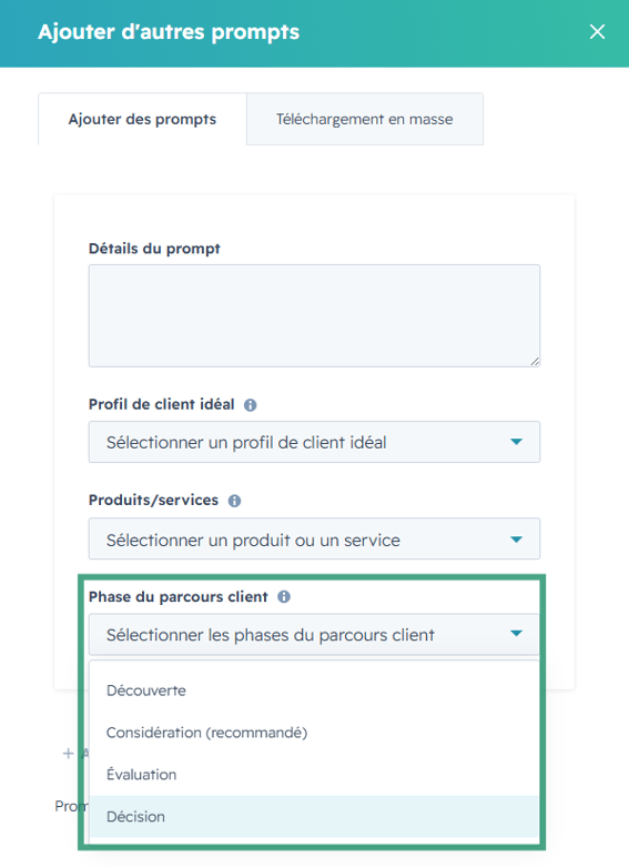 étapes parcours achat de HubSpot AEO