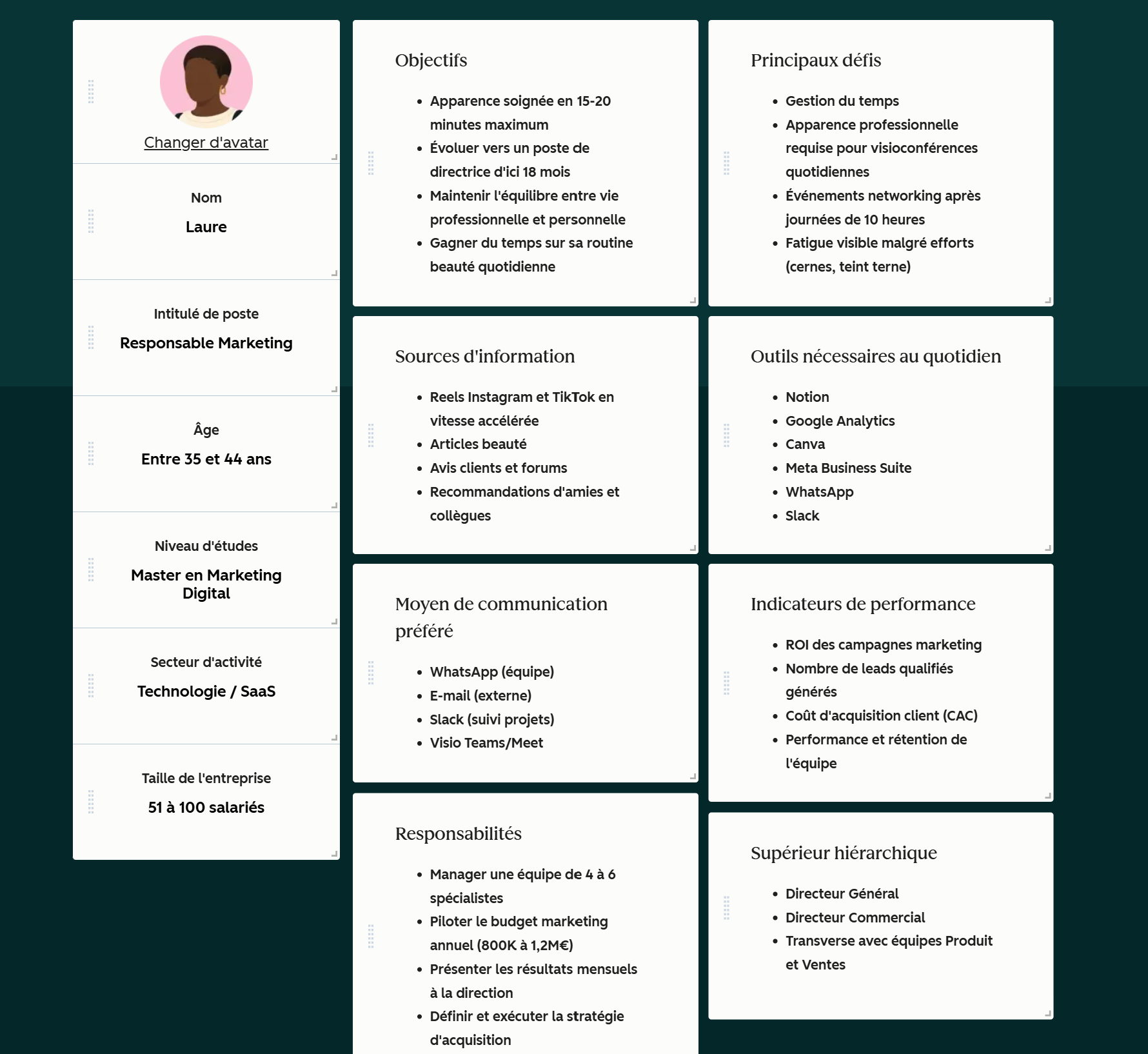 exemple persona d'audience