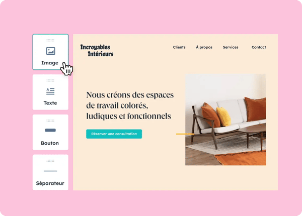 édition de pages en glisser-déposer