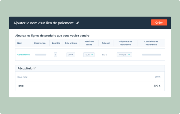 Création de liens de paiement