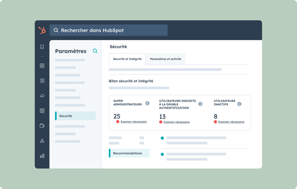 Bilan de sécurité pour évaluer l'état de santé des données sensibles