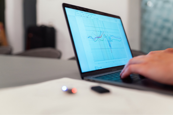 graphique sur un écran d'ordinateur