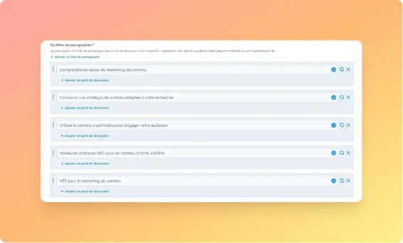 Exemples de section d'un article généré par IA