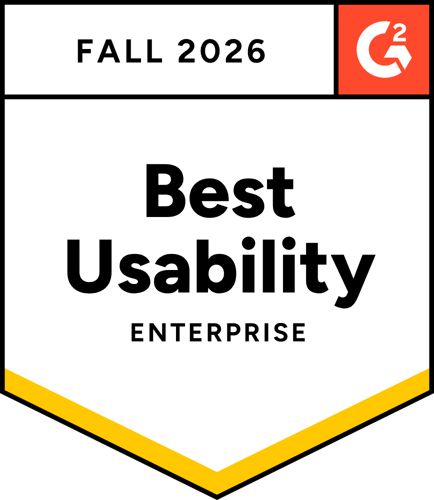Spring 2025 G2 badge-best-usability-enterprise