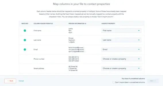 Import page - map properties-1