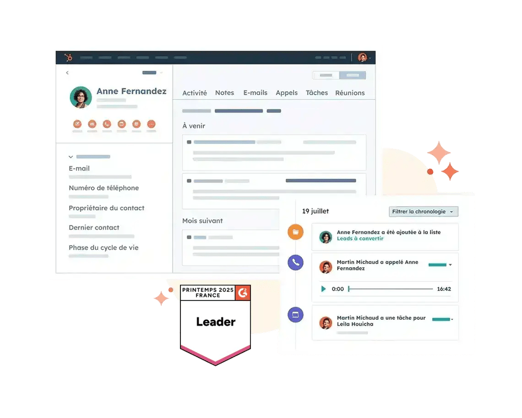 Suivi de la prospection commerciale dans le CRM PME de HubSpot