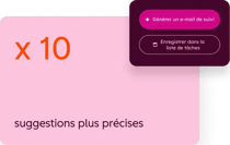 Les clients qui utilisent la progression des transactions intelligentes reçoivent des suggestions pour le CRM 10 fois plus précises.