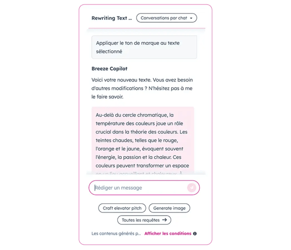 édition de contenu en fonction du tone of voice