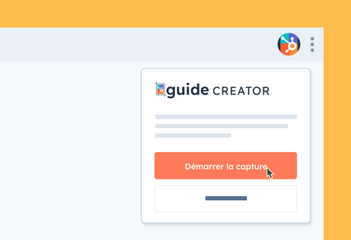 Capture d'écran avec Guide Creator