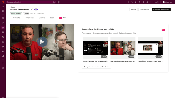 Suggestions de clips vidéos grâce à l'IA
