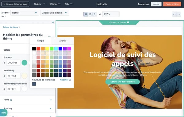 Webdesign sans codage avec la personnalisation