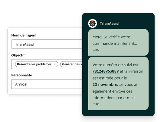 Agent d'assistance client Service Hub et Commerce Hub