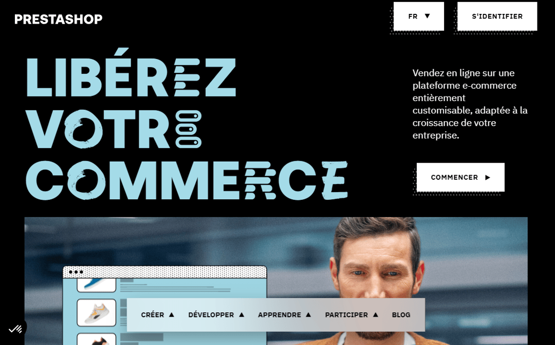 PRESTASHOP website screenshot