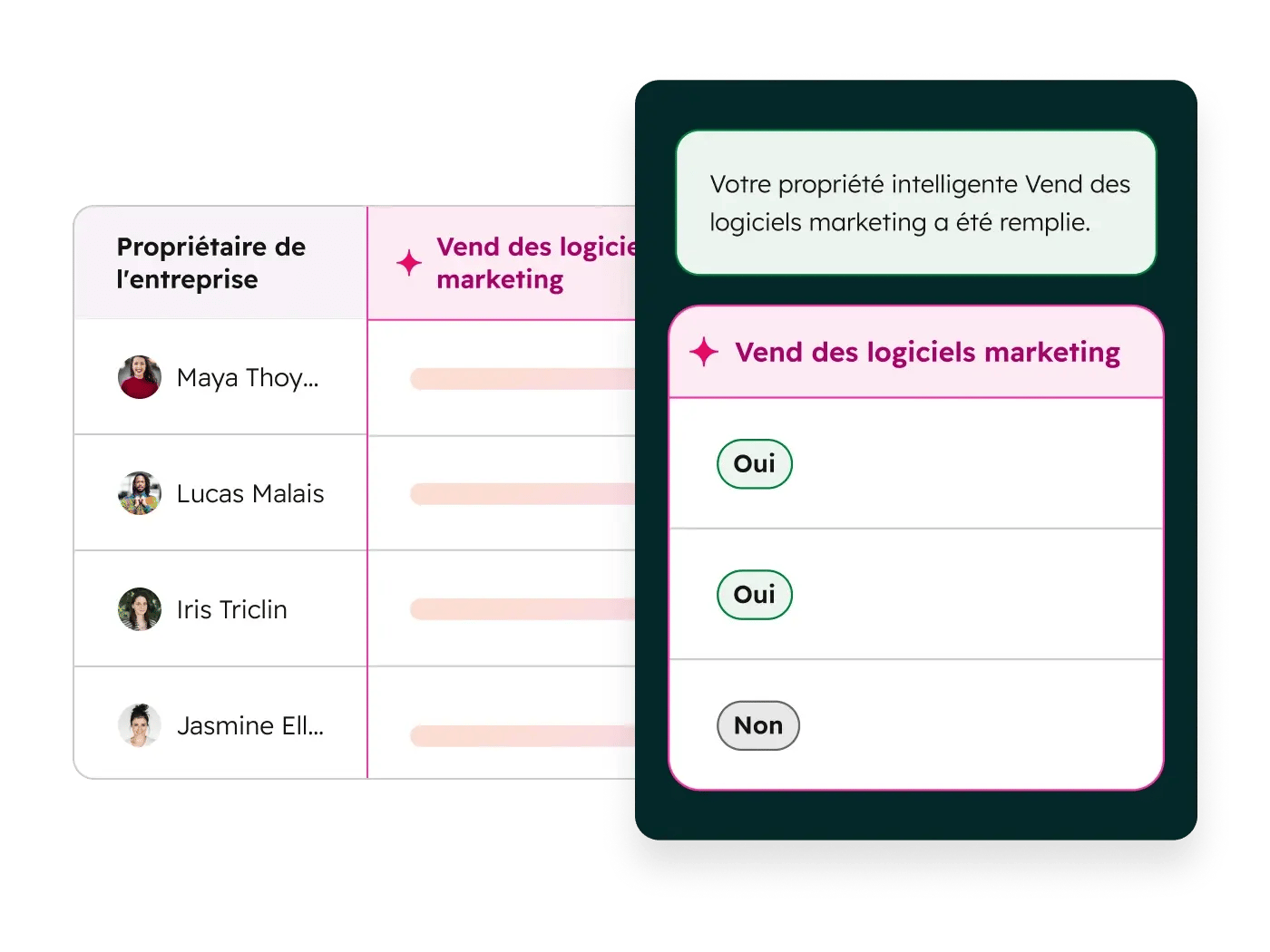 Remplissage des données par l'agent IA