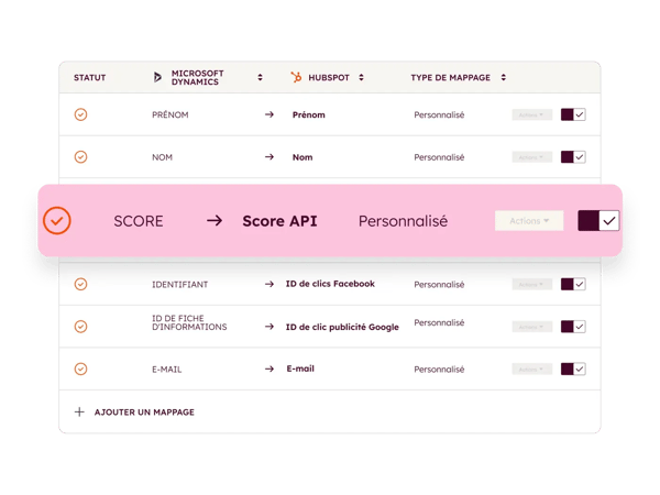 vue de la synchronisation du logiciel de stockage de données