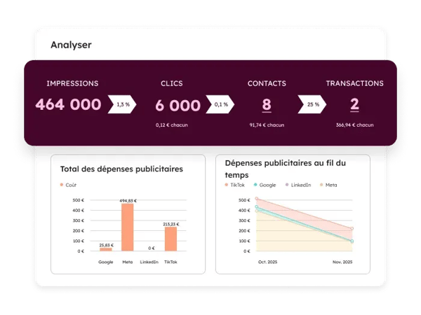 Analyse des résultats et mise en place des campagnes publicitaires