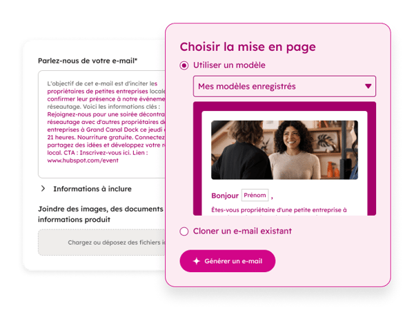 Génération d'un e-mail par IA