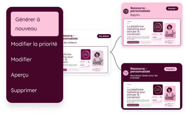 règle intelligente pour contenu dynamique sur une page