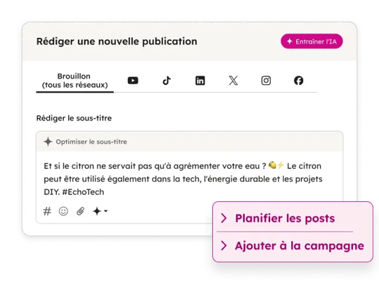 Générateur de posts réseaux sociaux