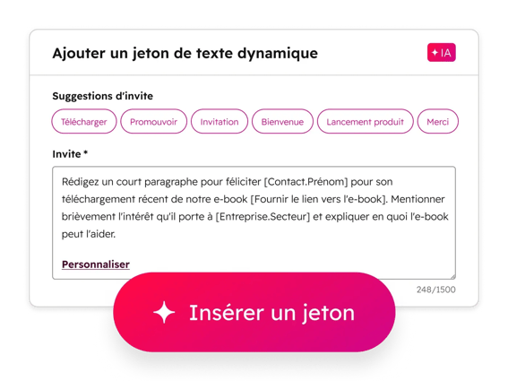 Marketing Hub - Edit Dynamic Text Token_fr