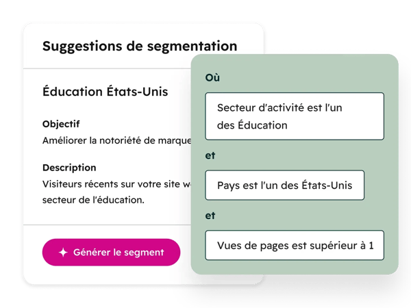 Création d'un segment avec filtre géographique