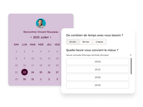 Synchronisation d'un calendrier avec l'outil de prise de rdv