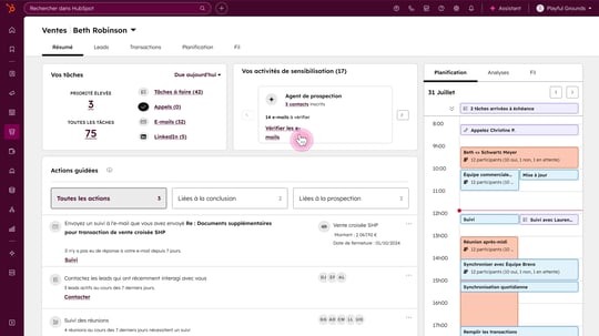 Suivi de la prospection commerciale dans HubSpot