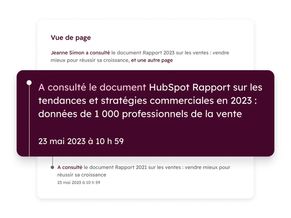 Suivi de l'historique des interactions