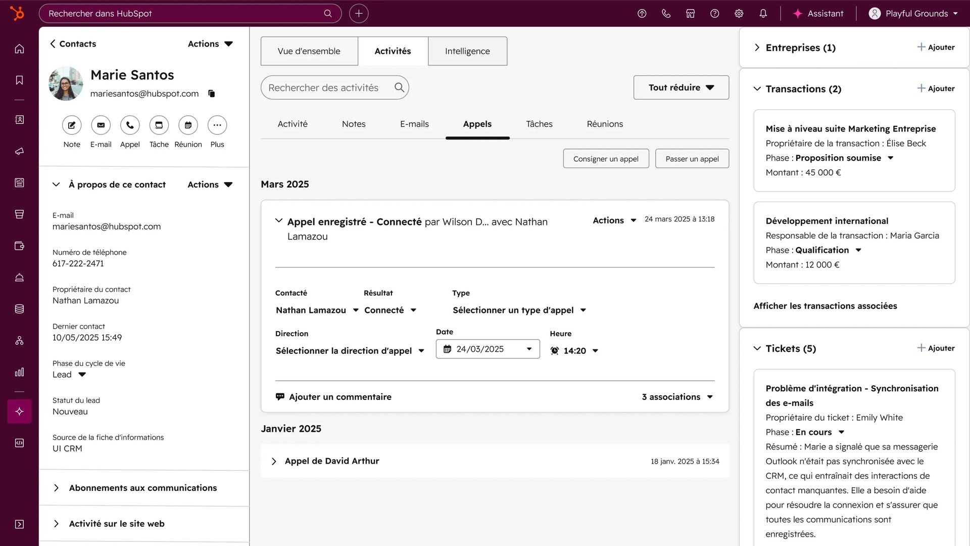 Logiciel de support client de HubSpot