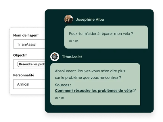 Agent d'agent d'assistance client du Service Hub