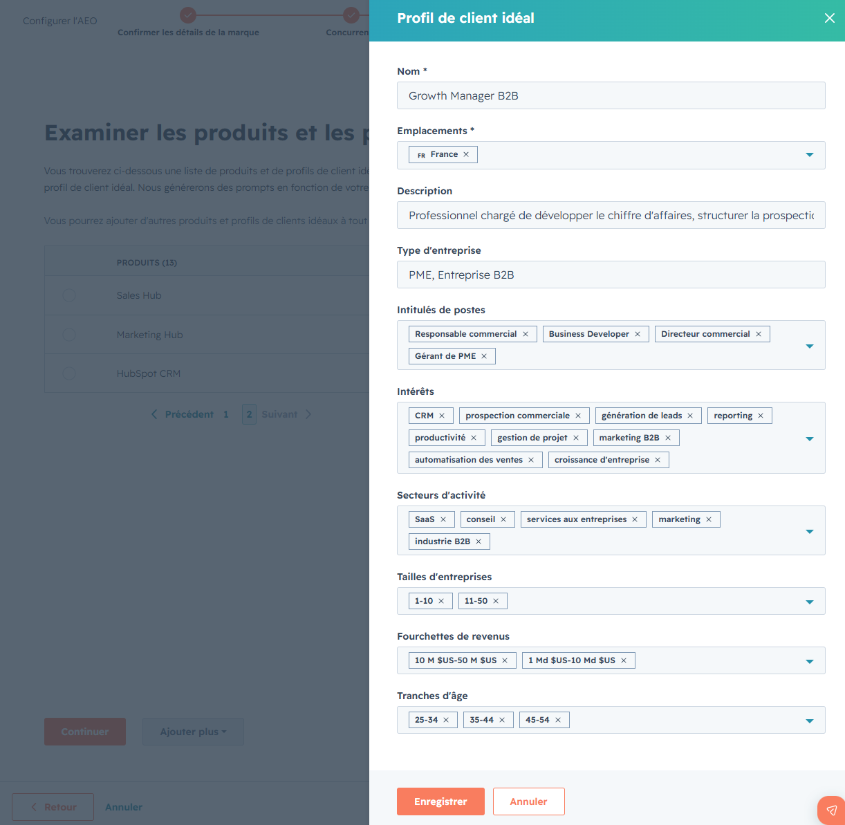 creation icp hubspot aeo