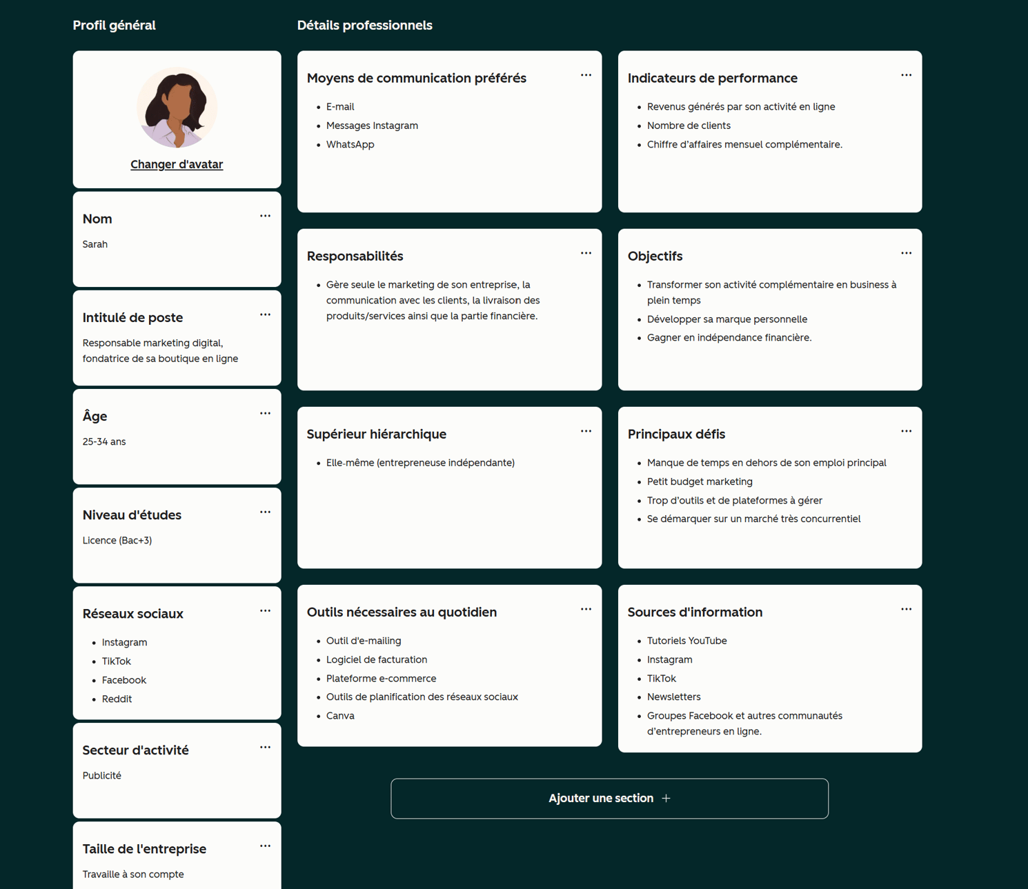 exemple modèle ICP client B2C