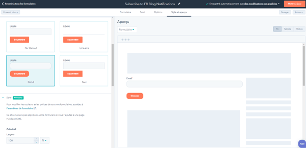 création d'un formulaire d'inscription