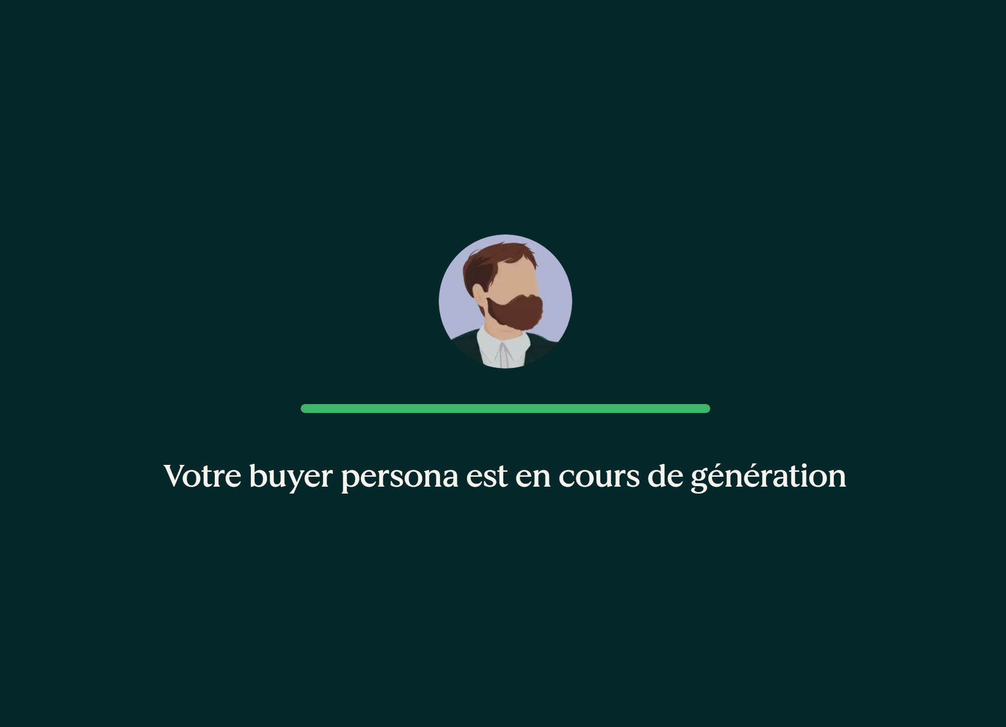 buyer persona ia en cours de génération