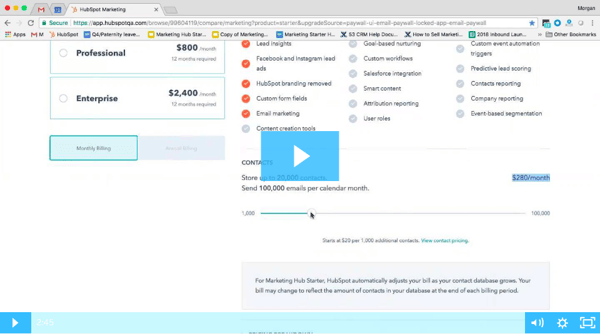 Tarifs du Hub&nbsp;Marketing Starter