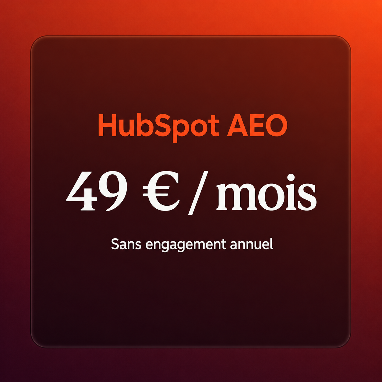 prix hubspot aeo france