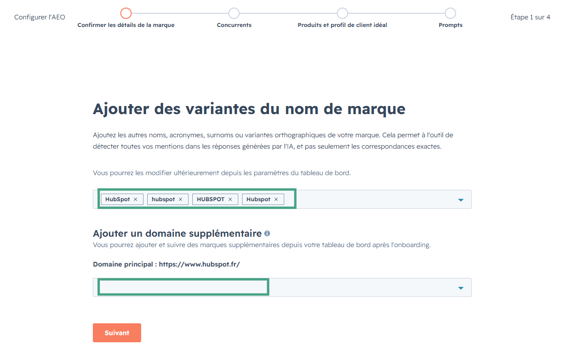variantes marque hubspot aeo